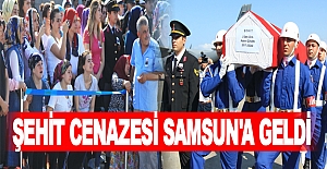 Şehidimizin cenazesi Samsun'a geldi