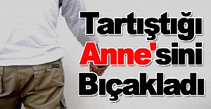 Tartıştığı annesini bıçakladı