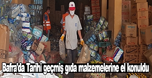 Bafra'da Tarihi geçmiş gıda malzemelerine el konuldu