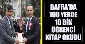 Bafra'da 10 bin öğrenci kitap okudu