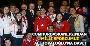 Cumhurbaşkanlığından Milli Sporcumuz Ali Topaloğlu’na Davet