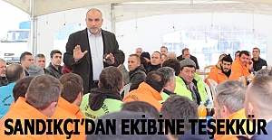 Sandıkçı’dan Ekibine Teşekkür