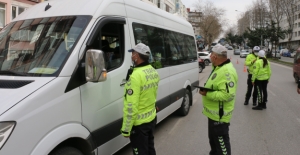 Samsun'da okul servisçileri denetlendi