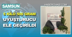 Samsun'da 5 kilo 500 gram uyuşturucu ele geçirildi