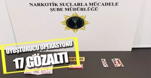 Samsun'da uyuşturucu satıcılarına yönelik operasyonda 17 gözaltı