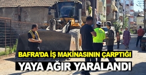 Samsun'da dozerin çarptığı yaya ağır yaralandı