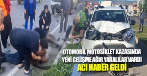 Bafra'da otomobille motosikletin çarpıştığı kazada 1 kişi öldü