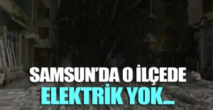 Samsun’un bir ilçesinde aşırı kardan elektrik kesintisi yaşandı