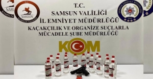 Samsun'da etil alkol ele geçirildi