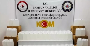 Samsun'da 1 ton etil alkol ele geçirildi