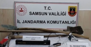 Samsun'da kaçak kazı yapan 5 kişi yakalandı