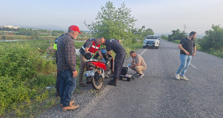 Kayıp motosiklet sürücüsü Kızılırmak’ta ağır yaralı bulundu