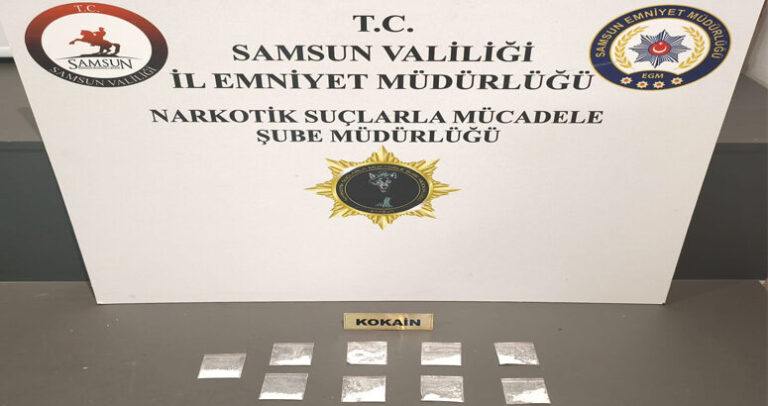 Samsun’da kokain ele geçirildi
