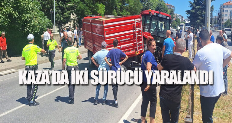 Bafra’da Trafik kazası 2 yaralı
