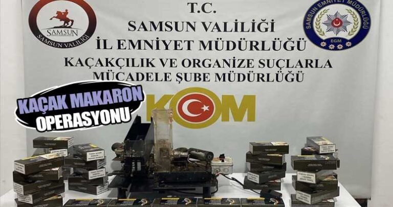 Samsun’da Kaçak Sigara Operasyonu