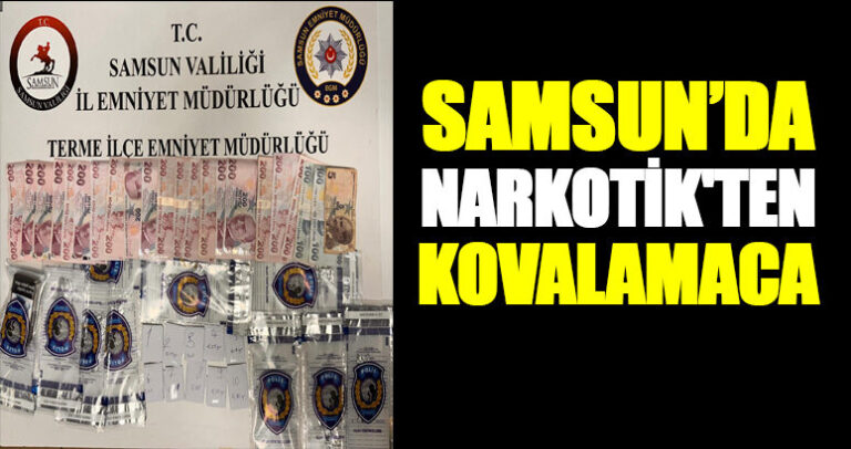 Samsun’da Narkotik Kovalamaca, 3 Gözaltı