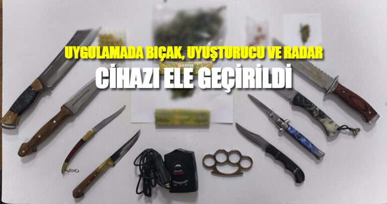 Yakakent’te yol uygulamalarında suça unsurları ele geçirildi