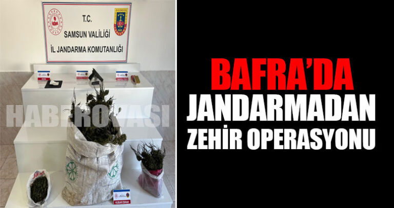 Bafra’da uyuşturucu operasyonunda 1 şüpheli yakalandı