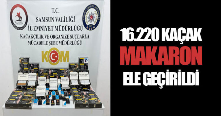 Samsun KOM’dan Kaçak Sigara Operasyonu