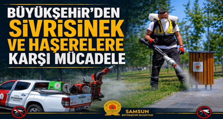 BÜYÜKŞEHİR’DEN SİVRİSİNEK VE HAŞERELERE KARŞI MÜCADELE